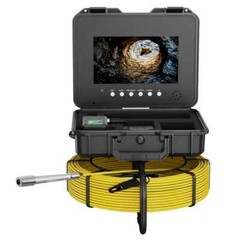 10&Prime; Pipe Inspection Camera w/ 512hz Meter Counter Sewer Camera Self Leveling 80M