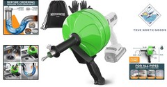 Professional Grade 50FT Drain Snake &ndash; Includes Drill Attachment and Gloves