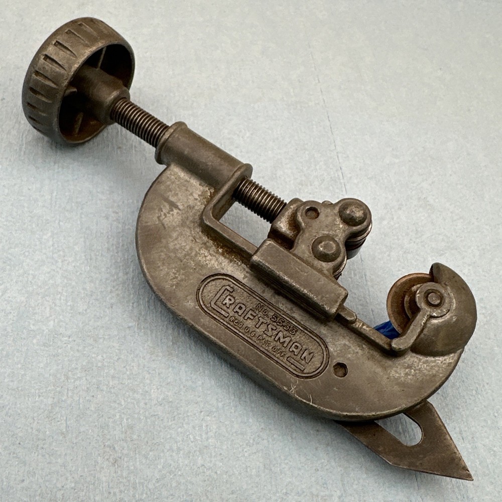 Vintage Craftsman Underline Logo Pipe Tubing Cutter with Rollers No 9-5533 USA