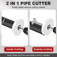 Inside Pipe Cutter for PVC Pipe Cutter Tool with 4&Prime; Scale Adjustable Depth Gauge