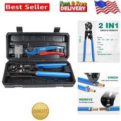 Long Handle PEX Crimp & Removal Tool with Cutter in Portable Box &ndash; 3/8&Prime; to 1&Prime;