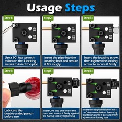 Brake Line Flaring Tool Kit 7Piece, 3/16&Prime; 1/4&Prime; SAE Double & Bubble Flare Tool&hellip;