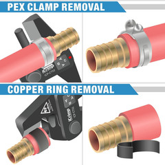 iCrimp ICP-CT02 PEX Crimp Fitting Removal Tool for Removing 1/2-in, 3/4-in, 1-in