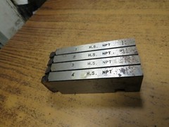 Israel Pipe threader dies HS NPT 1/2 &ndash; 3/4&Prime;