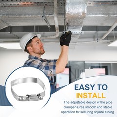 8pcs 14&Prime; x 6&Prime; Rectangular Hose Clamps 304 Stainless Steel Square Duct Clamp
