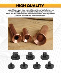 7PCS Double Flare Tool Adapter Kit for Tubing and Flaring 3/16&Prime; to 5/8&Prime;