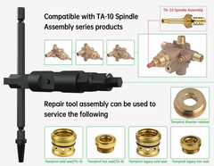 Symmons Temptrol Valve Extractor Tool Set &ndash; Classic & Evolve Alloy Steel