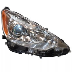 Halogen Headlight Assembly for Toyota Prius C 2012-2014 Black Housing Pair