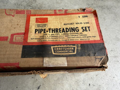 Vintage Sears Craftsman Pipe Threading Set 3-Die Solid Ratchet #95396 🇺🇸