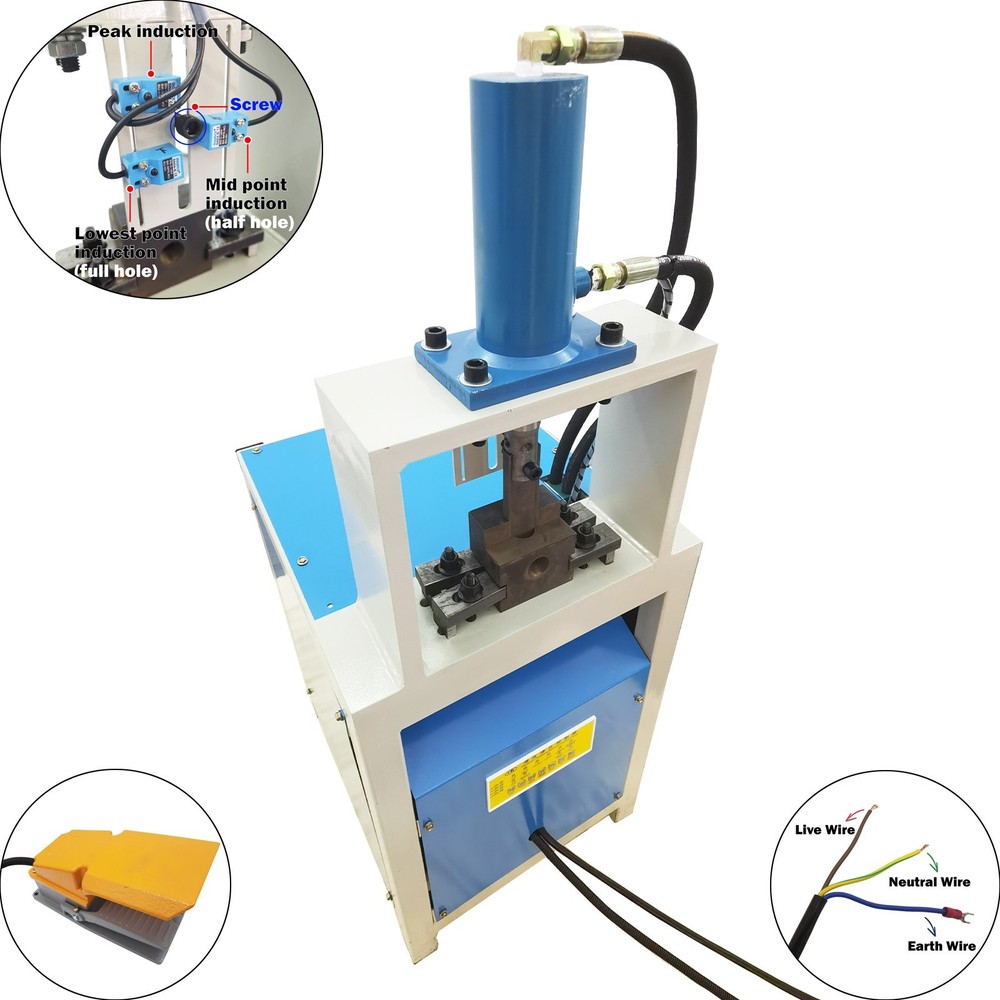 220V 1PH 2.2KW Electric Hydraulic 0.98&Prime; Outer Diameter Pipe Arc Punching Machine