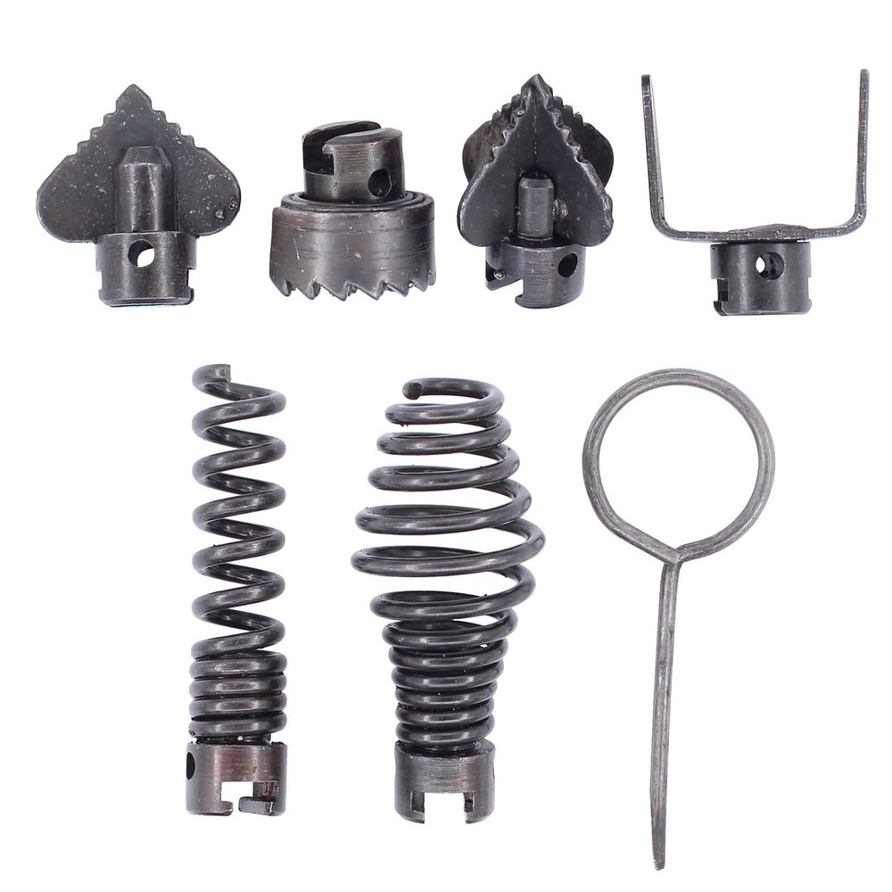 Drain Cleaner Combination Cutter Heads Set7PCS Drain Snake Drill Attachment &hellip;