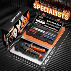 SOMELINE Ferrule Crimping Tool Kit,Self-Adjusting 9 tailles, Multicolored