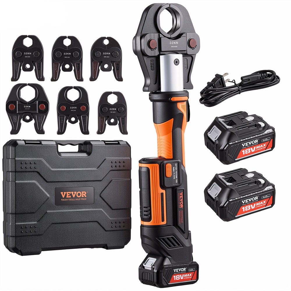 VEVOR 18V Press Tool 32KN Electric Crimping Tool for 1/2&Prime; to 2&Prime; Copper Pipes