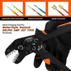 Ratcheting Wire Crimping Tool for 24-14 AWG Open Barrel Terminals | Electrical W