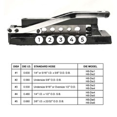 Heavy Duty Standard bench Hose Ferrule Crimper Crimping tool with 5 Dies &ndash; H8