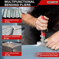Straight Jaw Sheet Metal Seamer Alloy Steel Duct Work HVAC Tinsmith Bender Tools