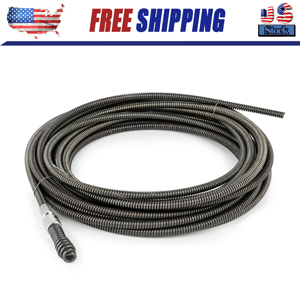 Drain Cleaning Cable, 5/16 In. x 25 ft.Replace 62235，For G2037506, 4MY89, 4Z661