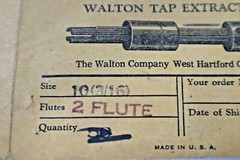 6 PIECES, #10 (3/16) 2 FLUTE, WALTON TAP EXTRACTOR EXTRA FINGERS B252
