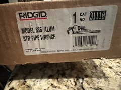 RIDGID #836 STRAIGHT PIPE (31110) 36 in. Aluminum Straight Pipe Wrench New