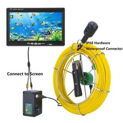 7&rdquo; DVR 50M 1080P HD Dual Camera Lens Drain Sewer Pipeline Industrial Endoscope