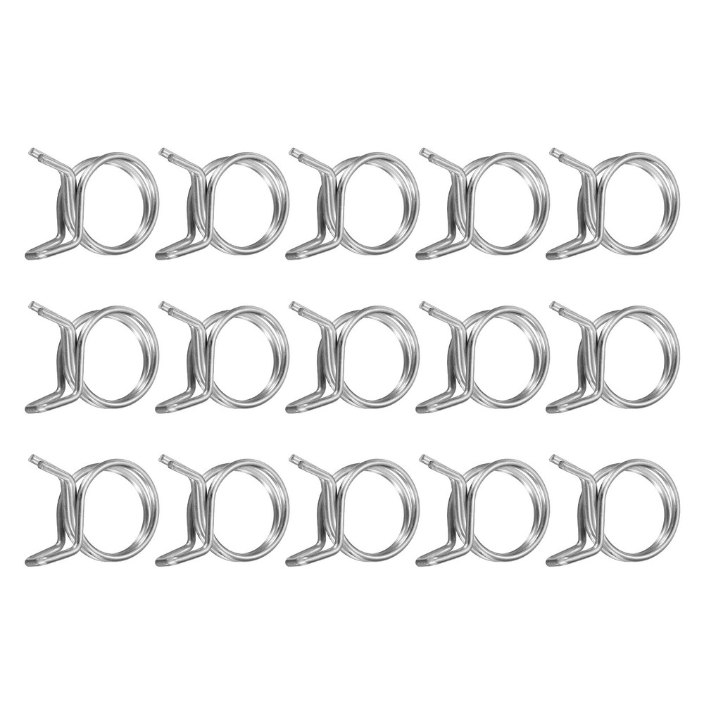 15Pcs 14mm/0.55inch Double Wire Spring Hose Clamp