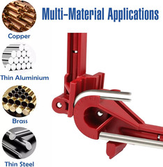 4 in 1 Tubing Bender, 0-180 Degrees Tube Bender Manual Pipe Bender Tool