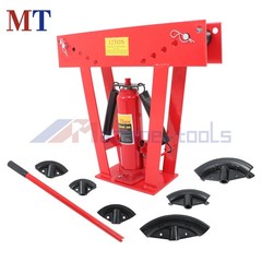 12 Ton Tubing Bender Manual Hydraulic Copper Exhaust Pipe Bender With 6 Dies