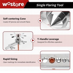 Flaring Tool Set Single Flare Tubing Pipe 7 Dies of 3/16-5/8 Inch kit in HVAC&hellip;