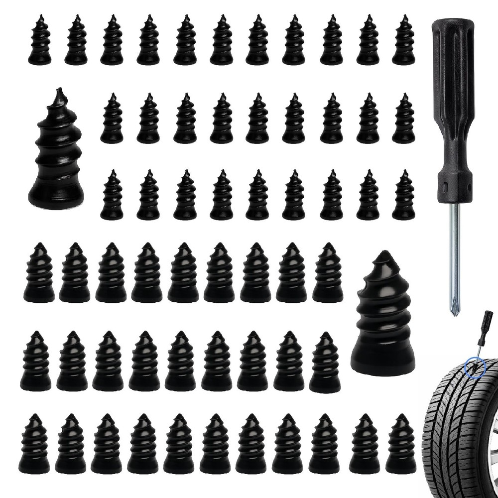 61 PCS Tire Repair Screws, Professional Tire Plugs Screw Type with a Screwdri&hellip;