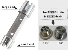 Heavy Duty Tub Drain Remover Wrench &ndash; Dual Ended Aluminum Tool for Bath Drains