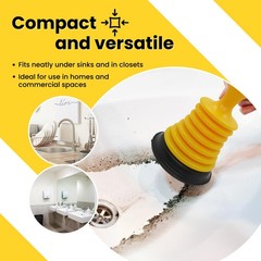 Mini Sink Plunger Heavy Duty Drain Clog Remover For Bathroom Kitchen RV Tub