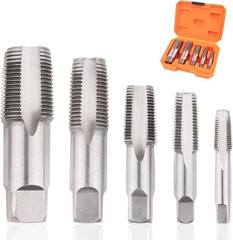 5 Piece NPT Thread Forming Taps, Pipe Taps Set, High-Speed 5 Piece, 5