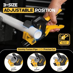 PVC Pipe Cutter 3-Gear Adjustable, Cuts Up to 2-1/2&rdquo;, Ratchet Pipe Cutter Too&hellip;