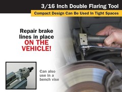 Compact 3/16-Inch SAE Double Flaring Tool for On-Vehicle Brake Line Maintenance