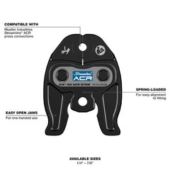 Milwaukee 1/4 &ndash; 7/8In Streamline Acr Press Jaw Kit For M12 Force Logic Press