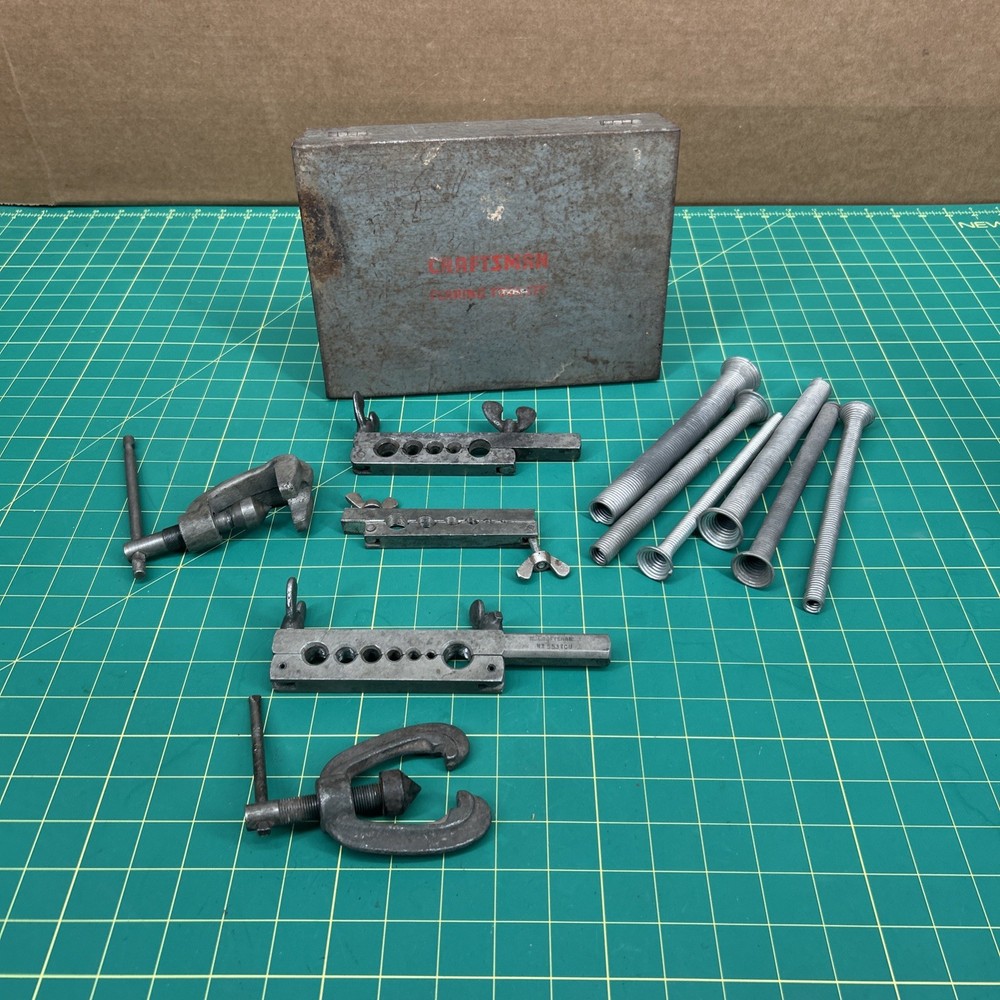Craftsman Vintage Flaring Tool Set Bending Springs Flaring Bars /blocks Yoke USA