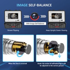 30M Sewer Pipe Inspection Camera Self-Leveling 512HZ Meter Counter 10inch DVR