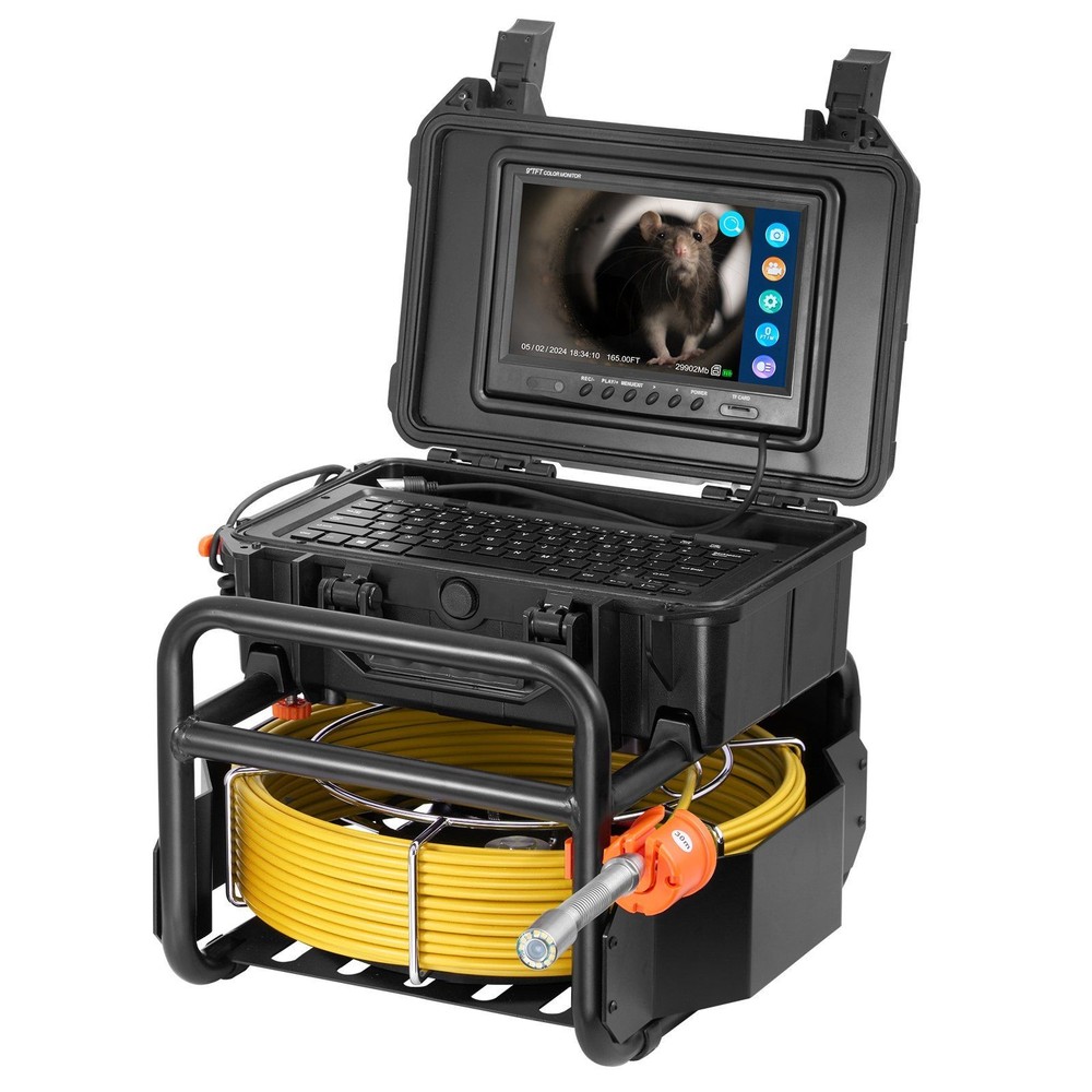 70m ClearView Sewer Camera 1080P Display 32GB SD 9-inch Non-Touch Panel