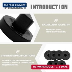 SANATO 14 Pcs Steel Double Flares Tool Black Adapters,Suit For 3/16, 1/4, 5/16,