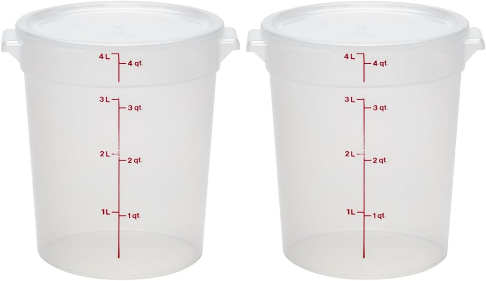 Food Storage Containers with Lids (Bpa-Free) &ndash; 4 Quart &ndash; Food Grade Buckets with
