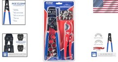 Universal Ratchet PEX Cinch Tool with Clamps and Cutter