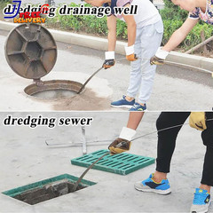 Heavy Duty Sewer Drain Snake for Outdoor Flat Manual Length 30M/98.4Ft Width