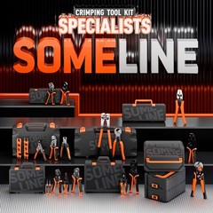 SOMELINE Crimp Tool Connector Kit, JST-SH 1.0mm/PH 2.0mm Orange/Black