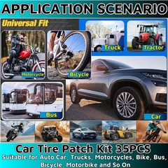 35PCS Flat Tire Repair Kit Car Tire Patch Kit Heavy Duty Tire Repair Tool Car&hellip;