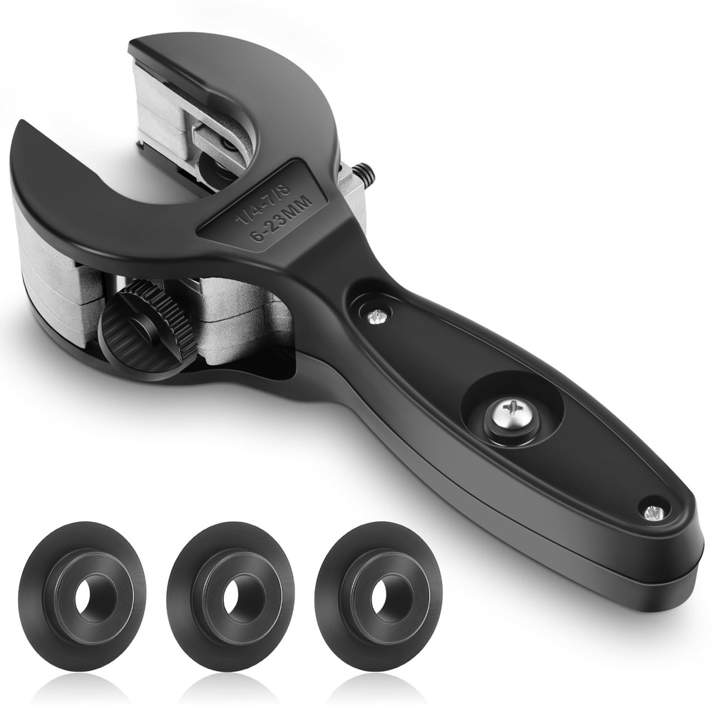 Ratcheting Tubing Cutter, Pipe Cutter Tool 1/4 to 7/8, One-hand Fast Tubing Cutt