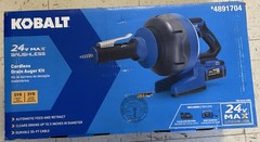 New Kobalt 24v Cordless Drain Auger Kit with 85 Watt Battery & Charger 4891704