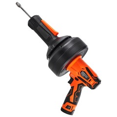 Drain Auger 12V Cordless 25ft Auto Feed, 2.0Ah for 3/4-2in Pipes