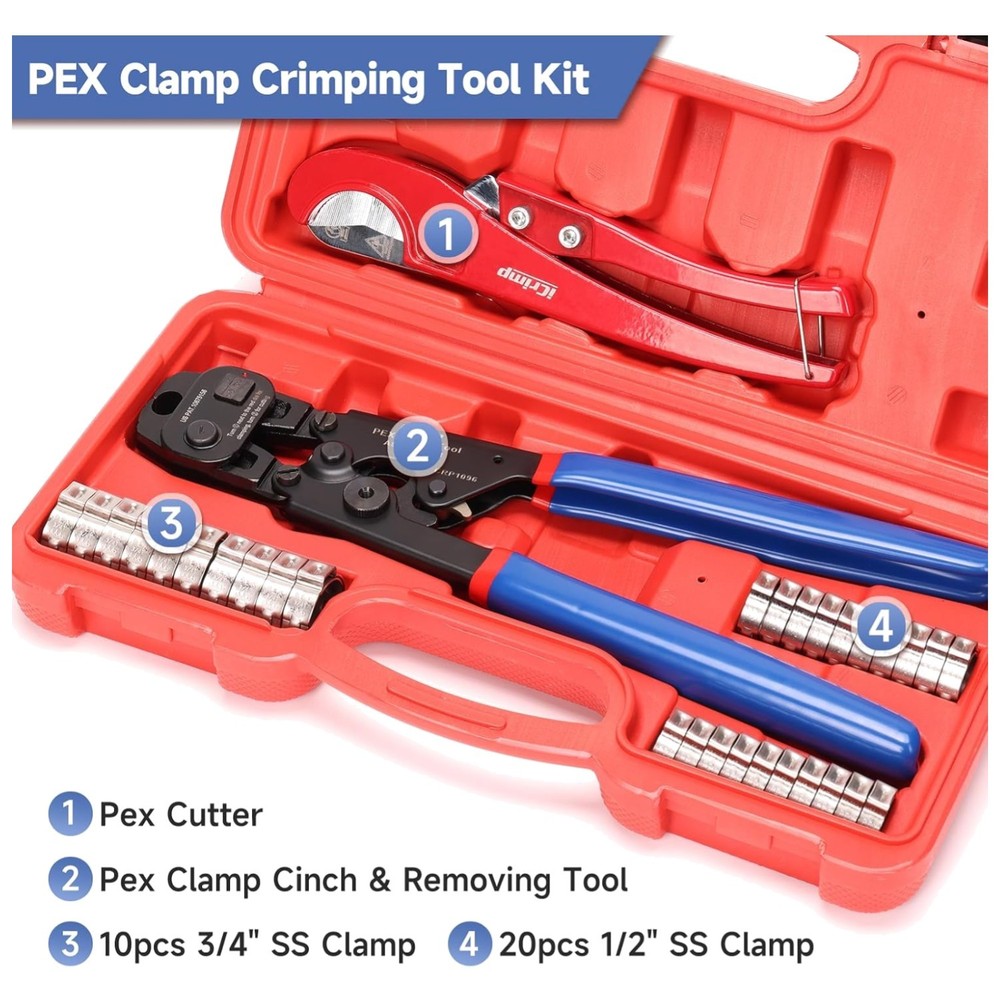 Efficient PEX Crimper with Clamp Removal Function