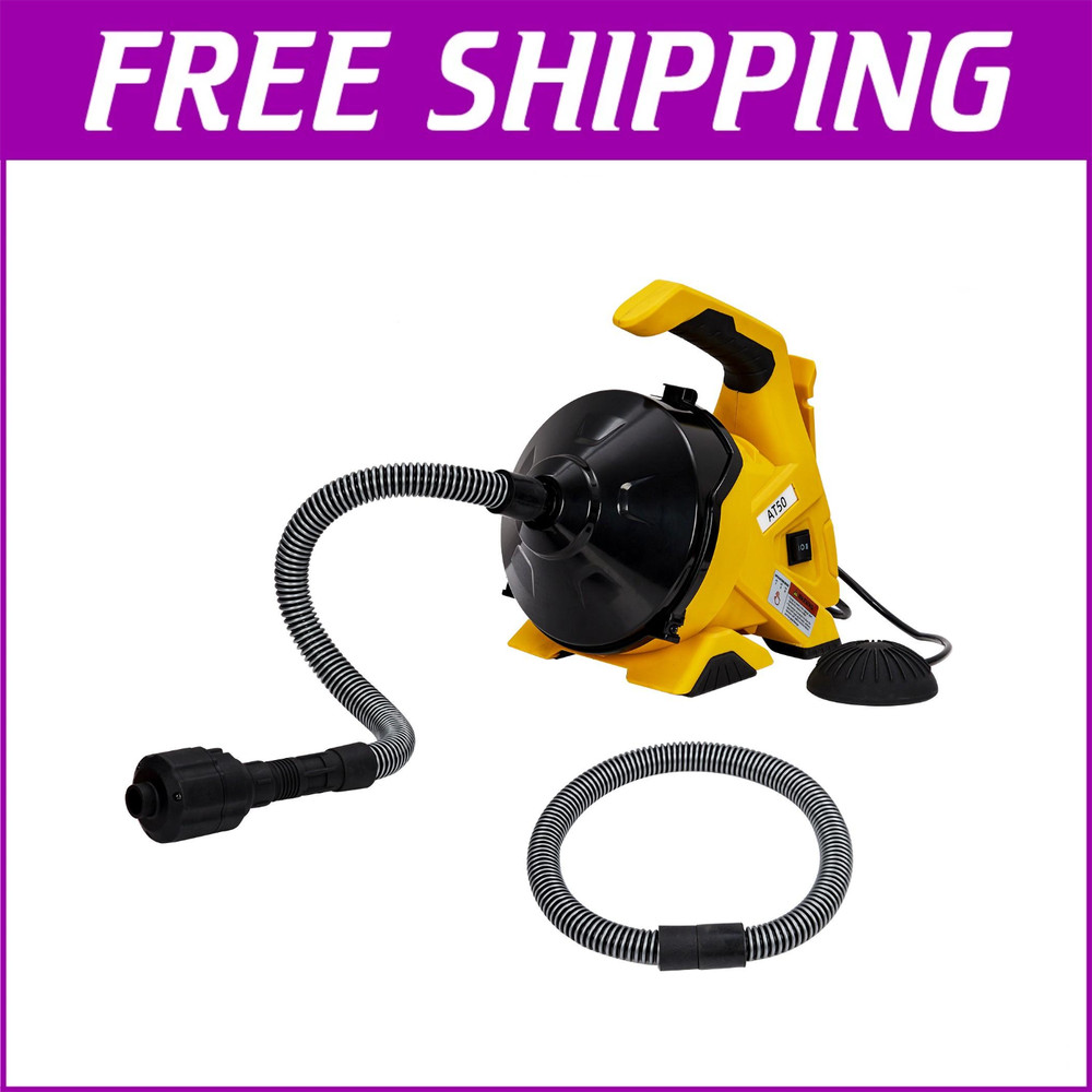Drain Cleaner Machine 30Ft x 3/10In Auto-feed Electric Drain Auger Sewer Snake