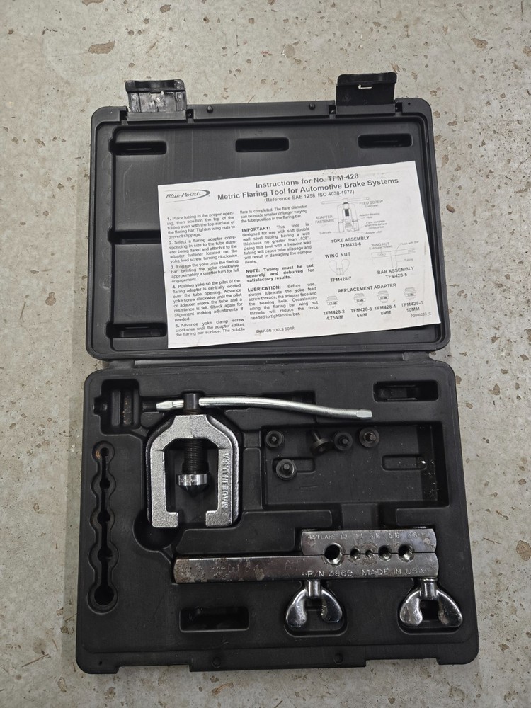 NOT COMPLETE NOT ALL BLUE POINT / Blue-Point TF-528-D Double Flaring Tool Kit